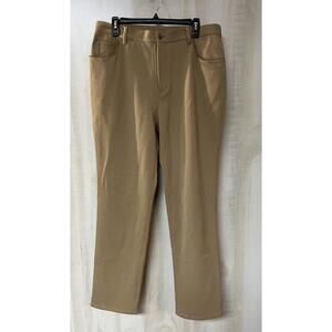 Lauren Ralph Lauren Stretch Lycra Tan Pants Womens 14W NWT